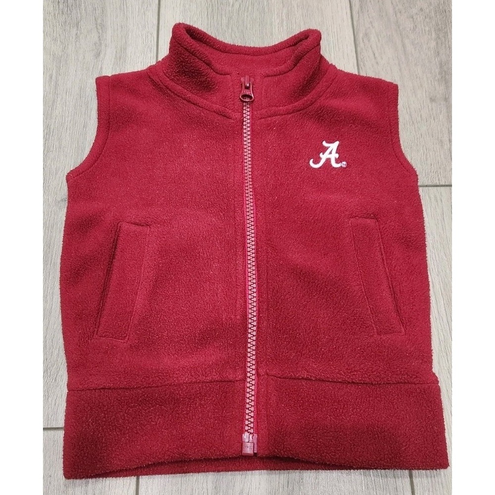 Alabama Crimson Tide Baby Toddler Fleece Zip Vest 12 Months Creative‎ Knitwear